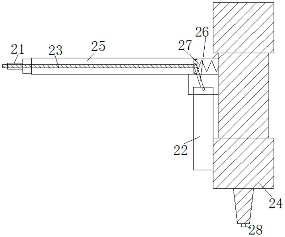 A broad-leaved tree injection component and its operating method