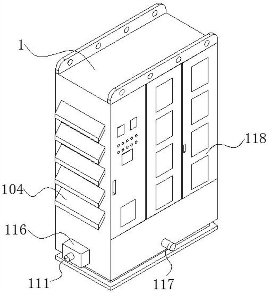 A mounting cabinet for rail transit bidirectional converters capable of multi-stage heat dissipation