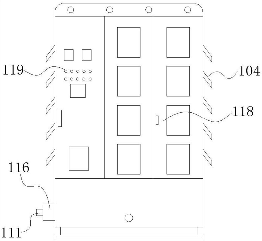 A mounting cabinet for rail transit bidirectional converters capable of multi-stage heat dissipation