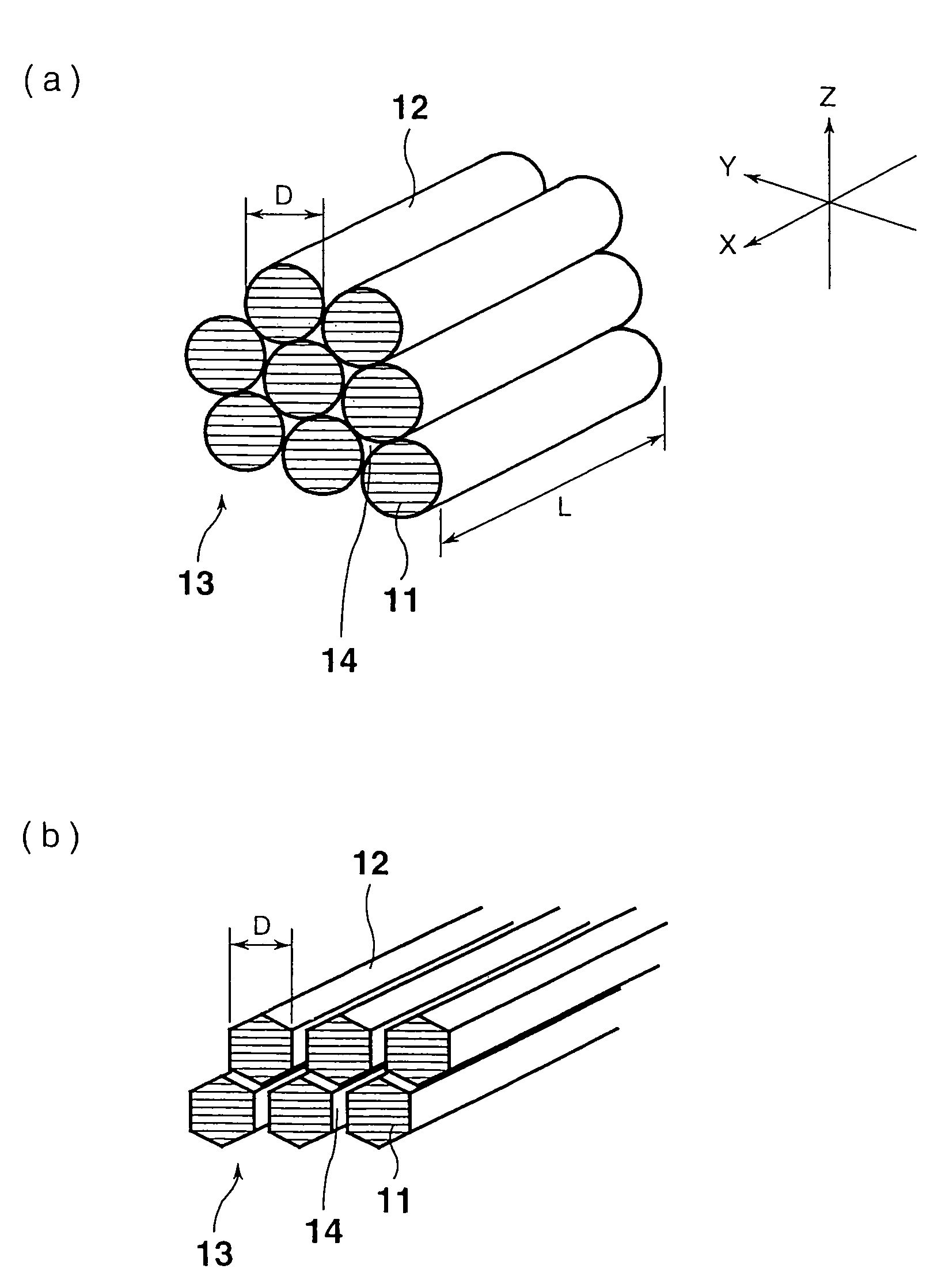 Carbon nano-fibrous rod, fibrous nanocarbon, and method and apparatus for producing fibrous nanocarbon