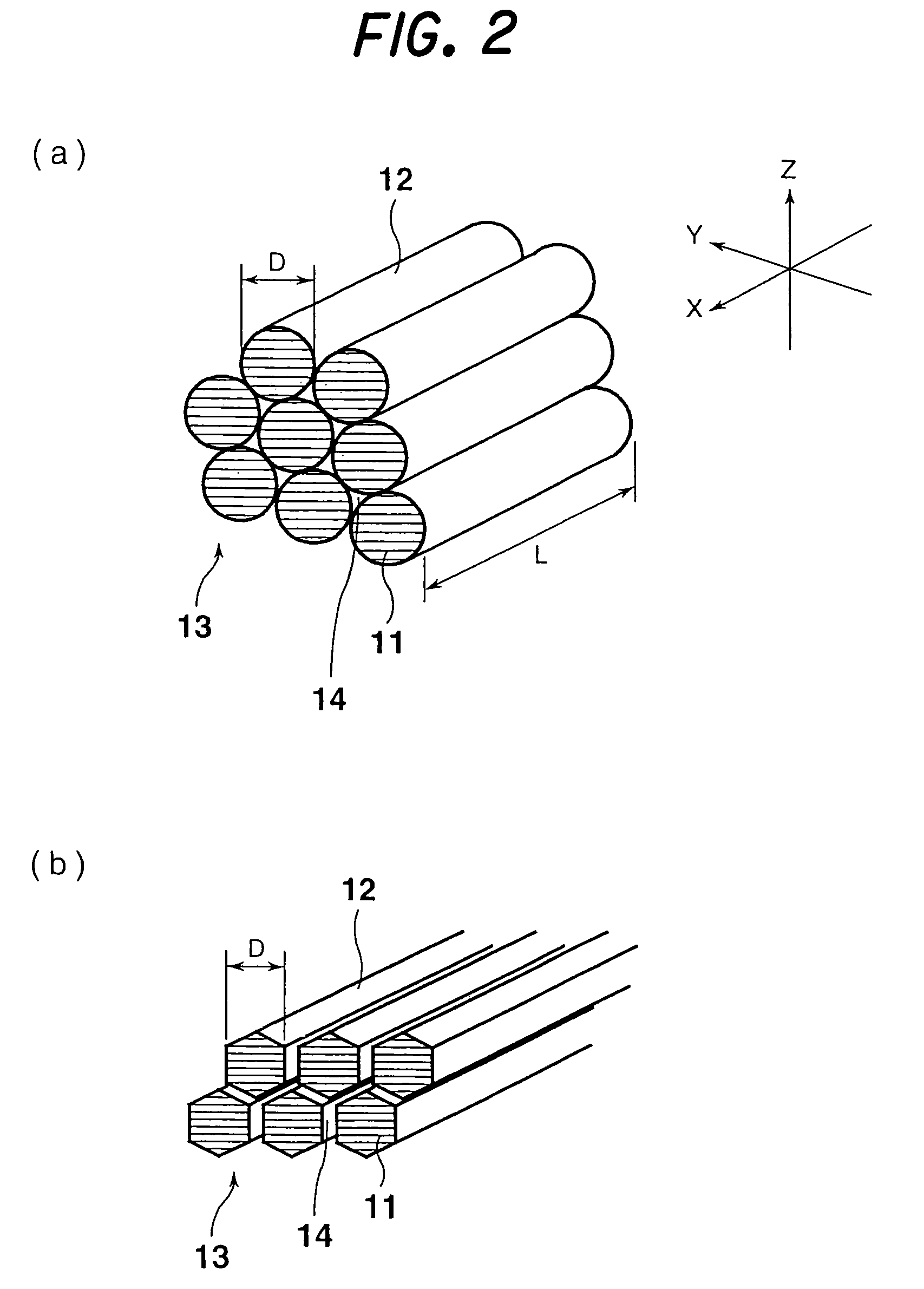 Carbon nano-fibrous rod, fibrous nanocarbon, and method and apparatus for producing fibrous nanocarbon