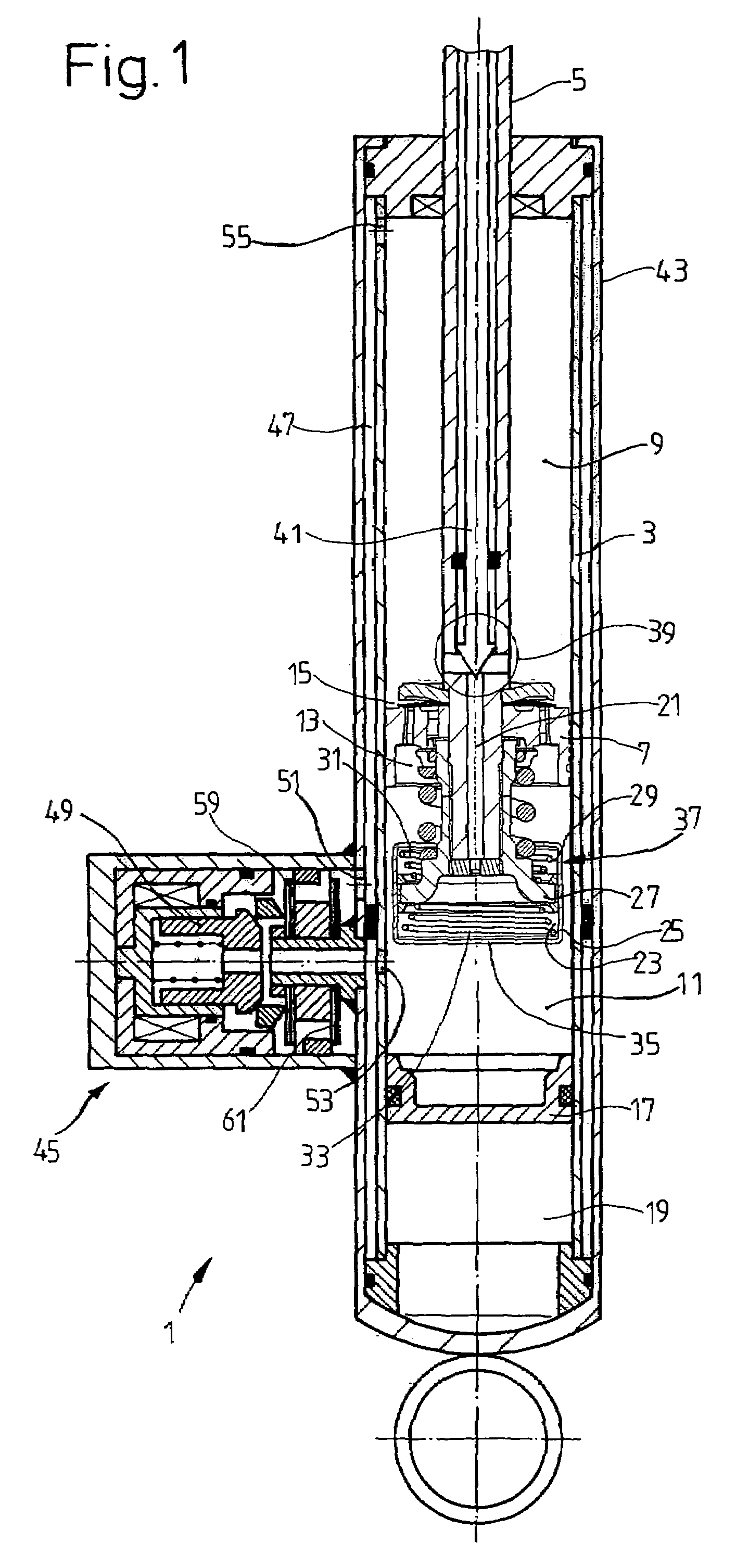 Vibration damper with amplitude-selective damping force