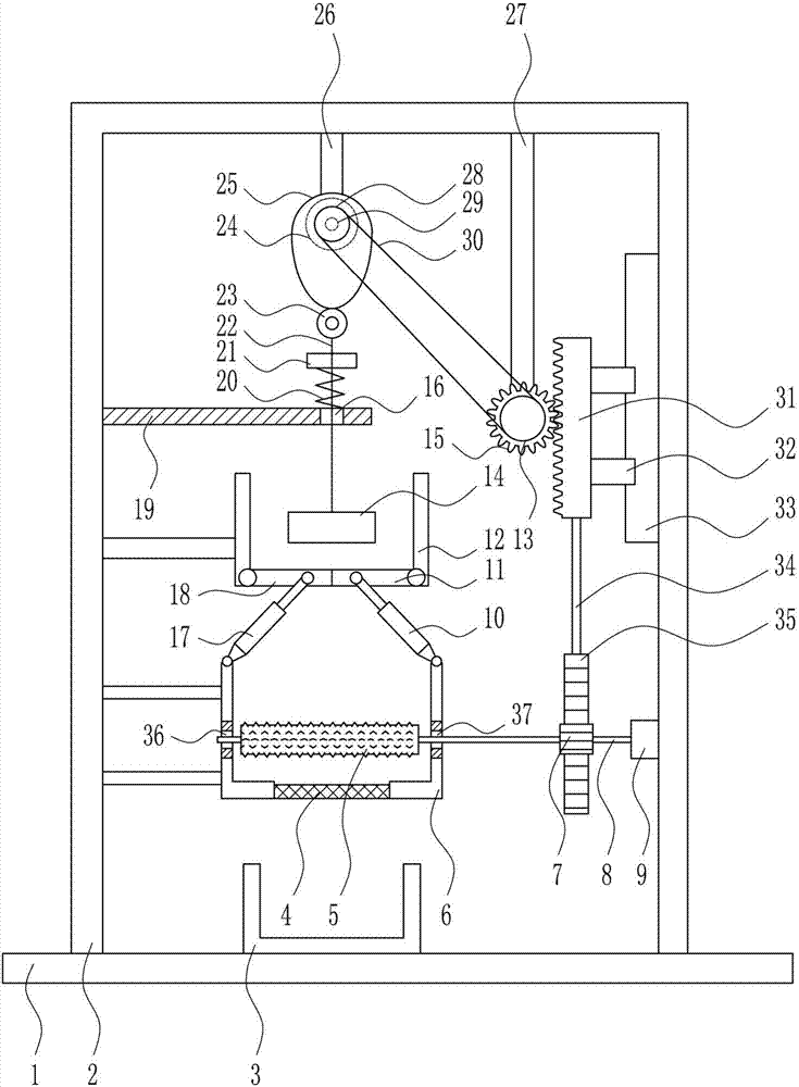 Efficient sugarcane juicing device for sucrose making