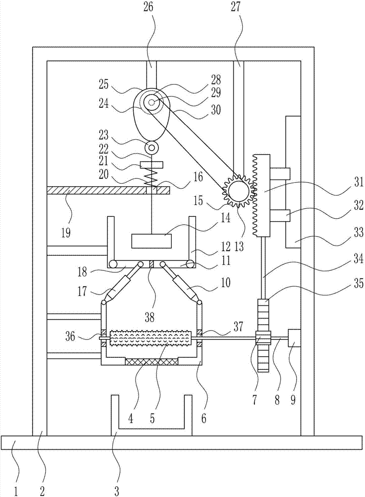 Efficient sugarcane juicing device for sucrose making