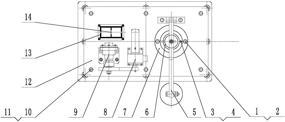 Thermally sprayed coating contact fatigue test machine capable of realizing failure early warning