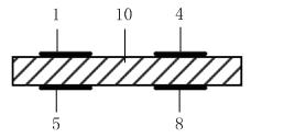 Micro-strip rectangular double annular circular-seam resonator-based frequency selectivity surface structure