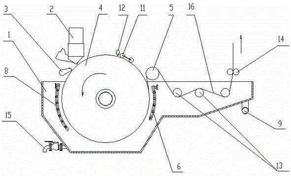 Cast sheet forming cooling device and cooling method for film production line