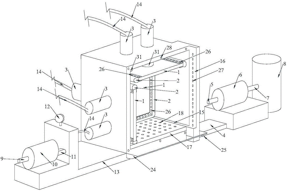 Coal bed mining floor grouting infiltration-reducing simulation testing system