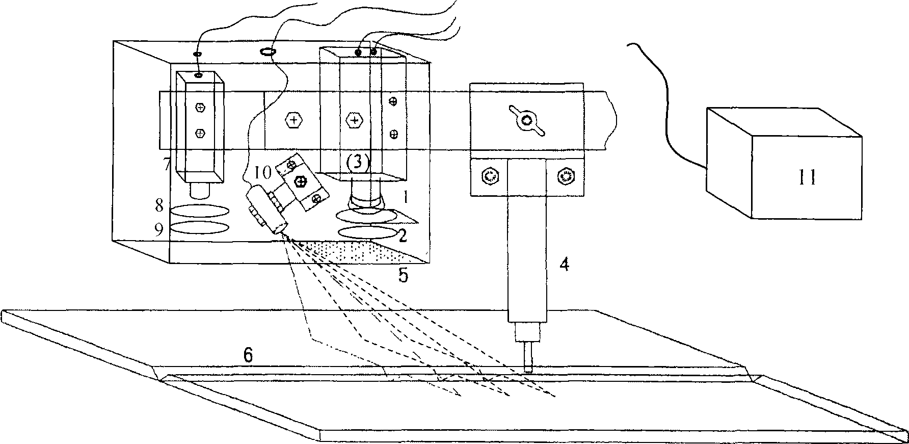 Multi-structured light binocular composite vision weld joint tracking method and device