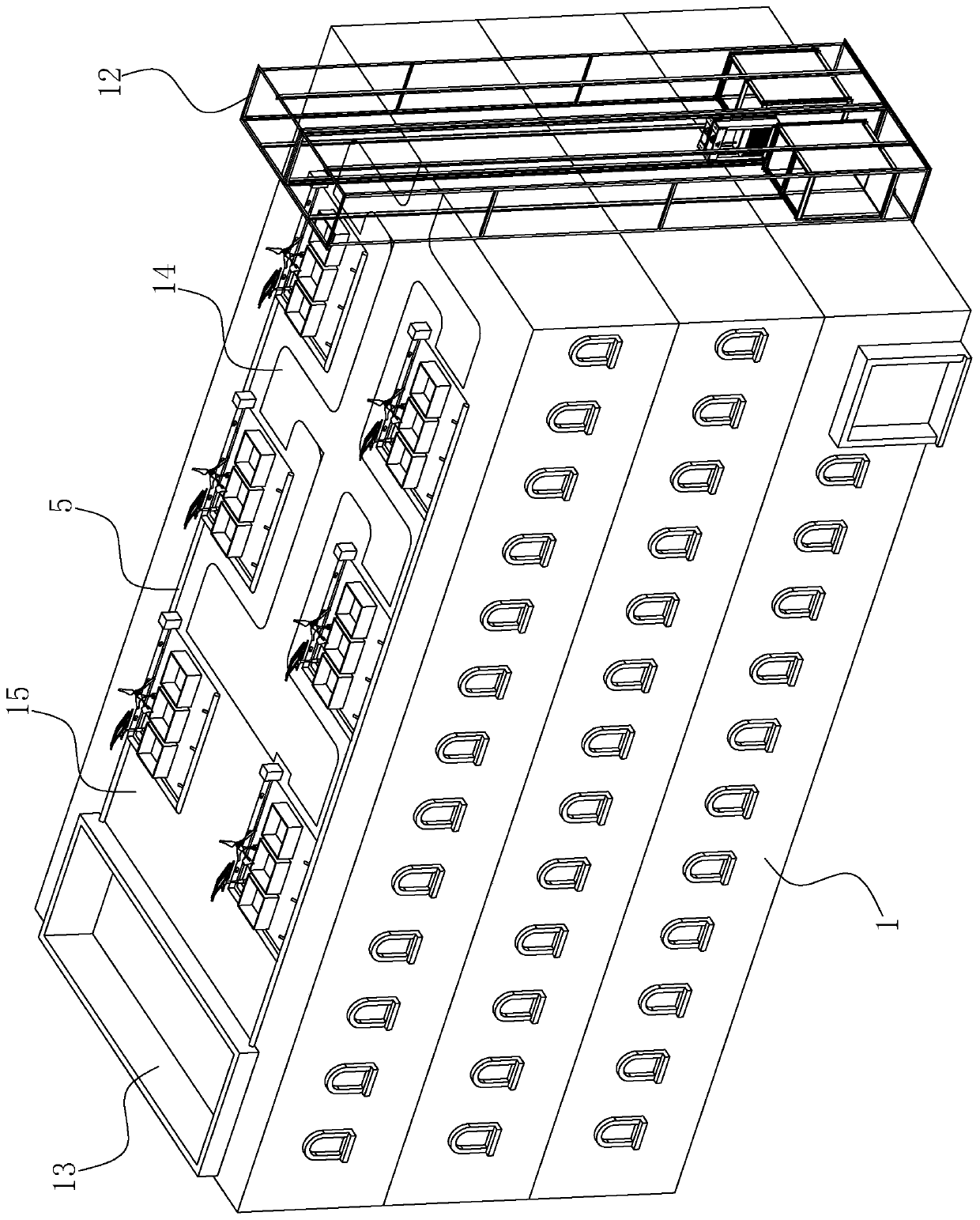 Ecological garage structure used for building roof