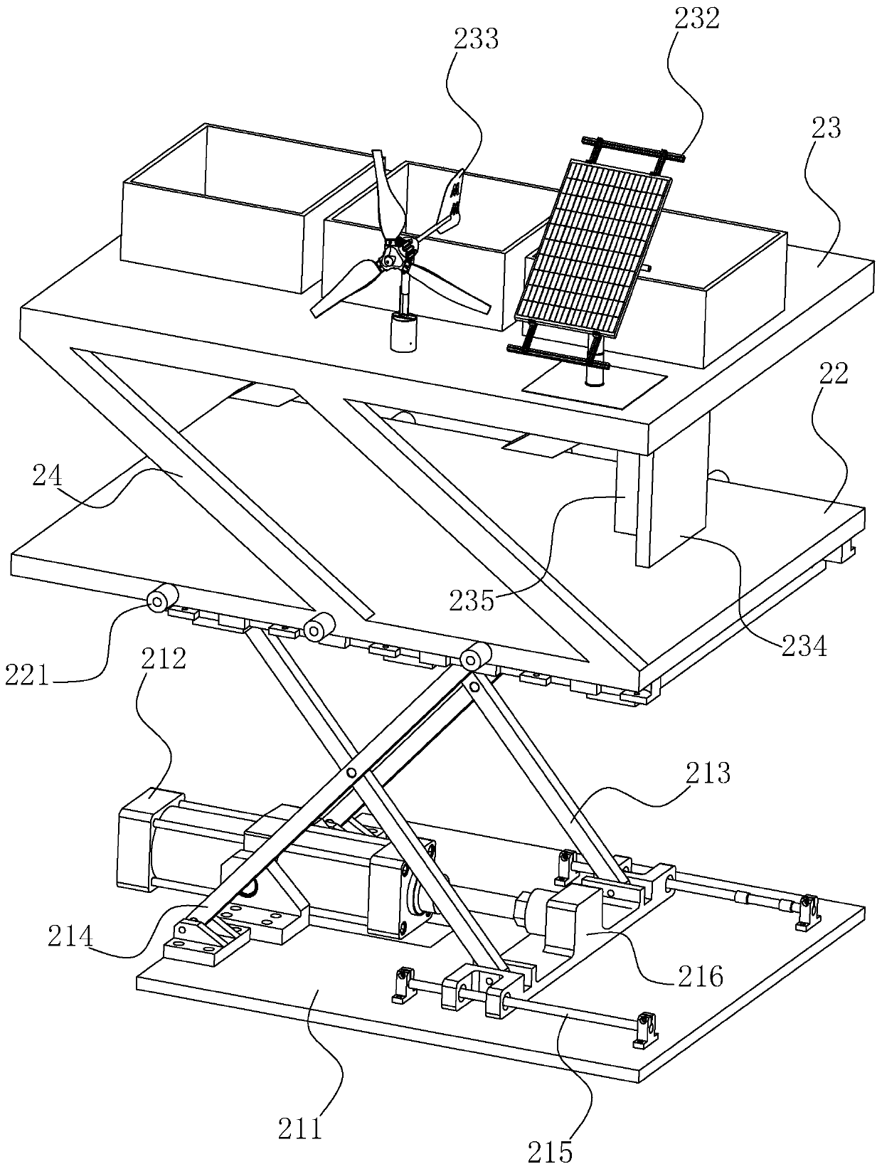 Ecological garage structure used for building roof