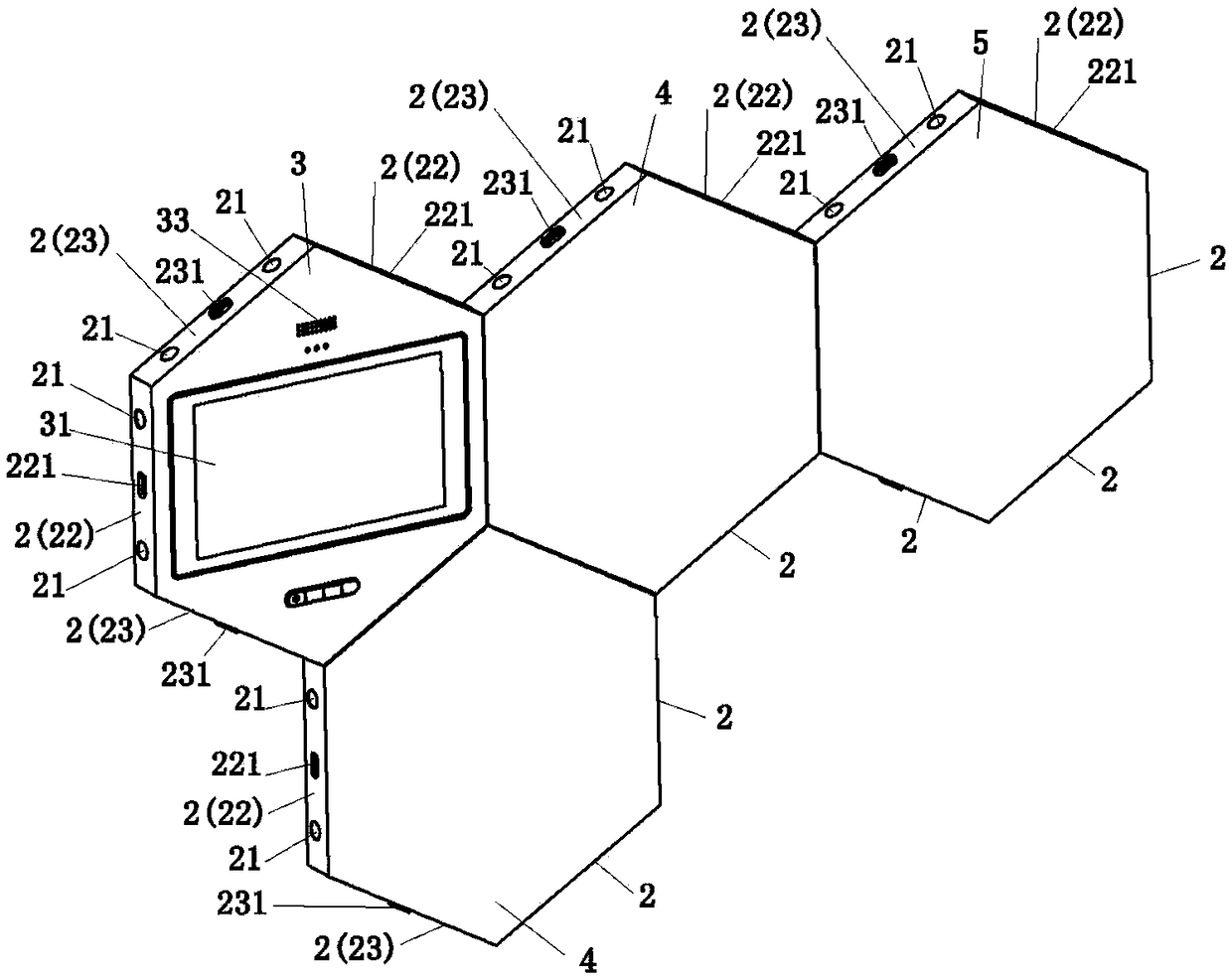 Screen display device