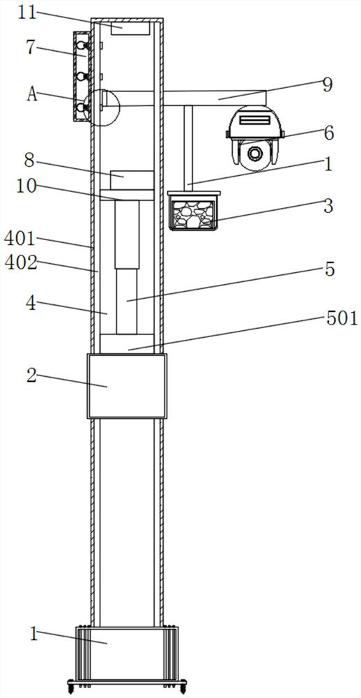 Automatic monitoring device for waterlogging prevention hydrological information