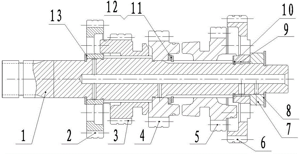 Motorcycle auxiliary shaft assembly