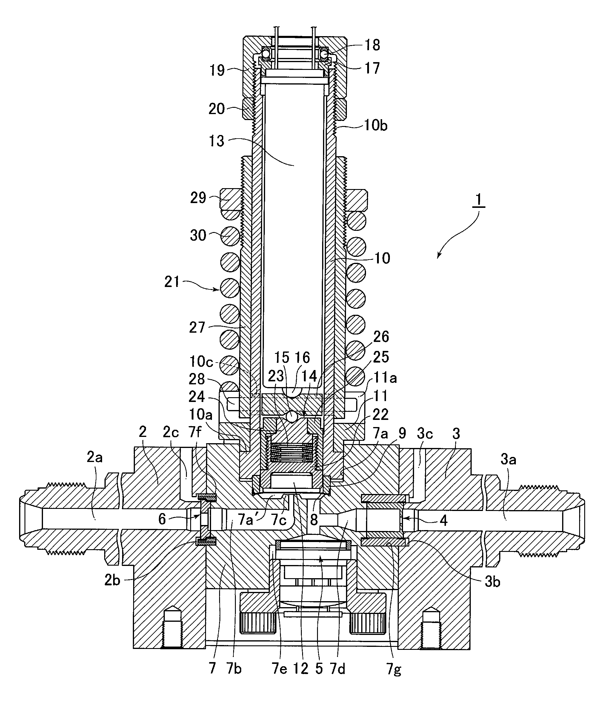 Normally open type piezoelectric element driven metal diaphragm control valve