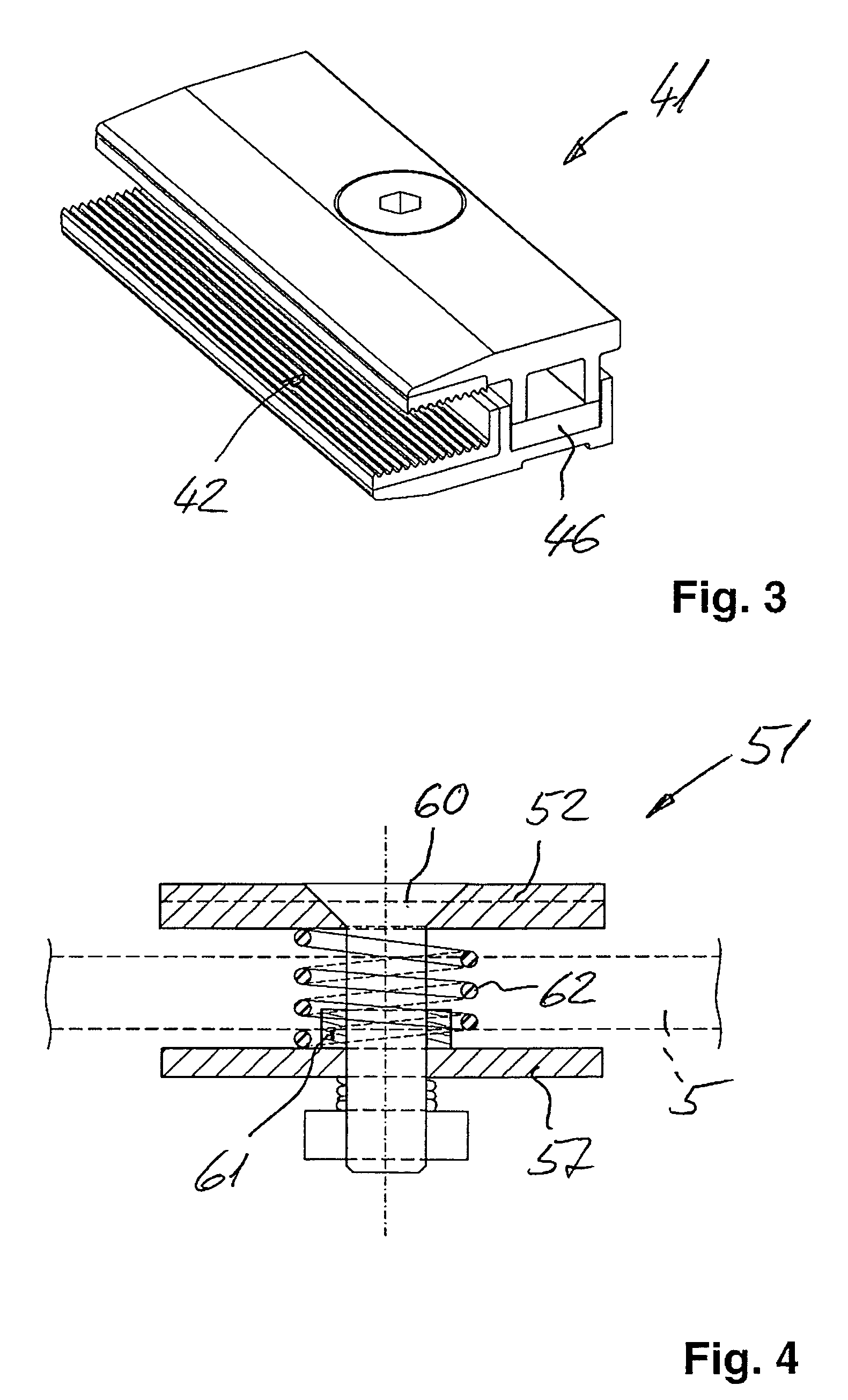 Mounting device for securing plate-shaped elements