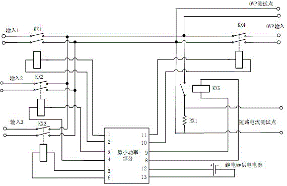 Expanded OVP and short circuit test circuit and test method