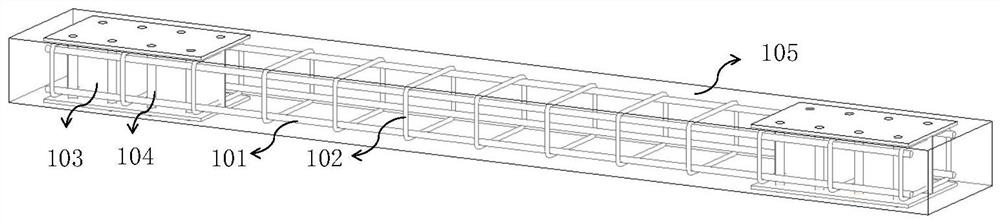 Reinforced concrete shear wall with profile steel connecting pieces and soft steel supports and construction method