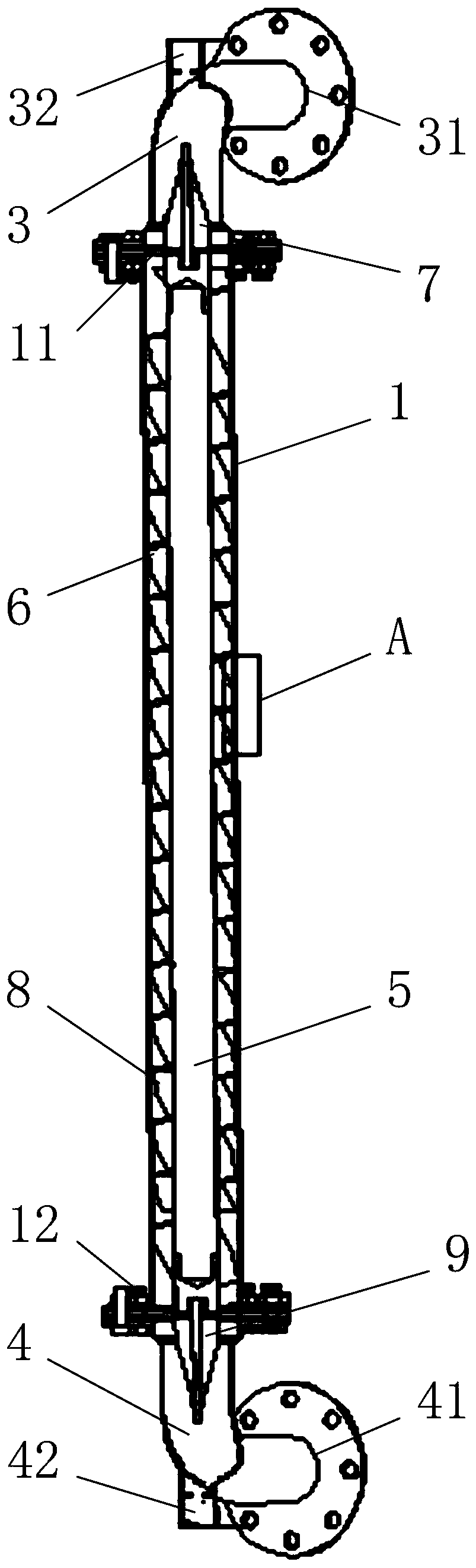 A tubular compact electrostatic coalescer for w/o emulsion electric field demulsification