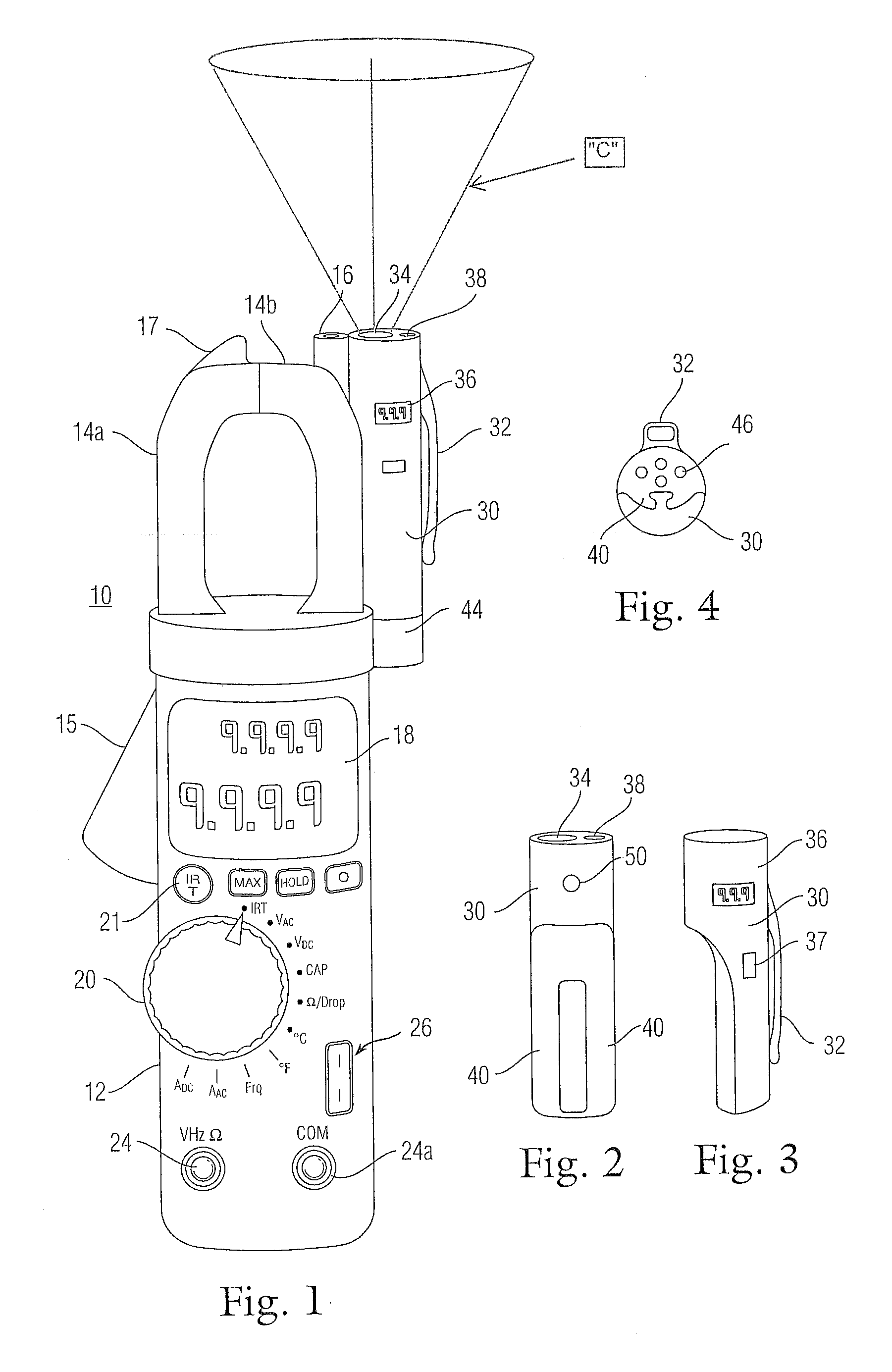 Instrument with Non-contact Infrared Temperature Measurement and Current Clamp