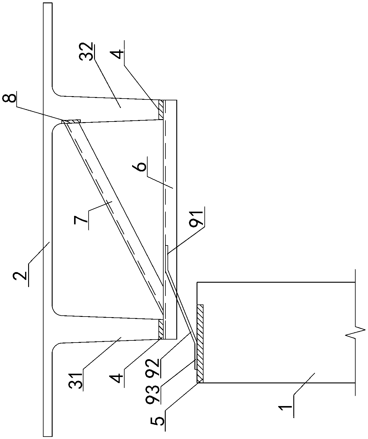 Horizontal connection structure for prefabricated concrete double-T plates and construction method of horizontal connection structure