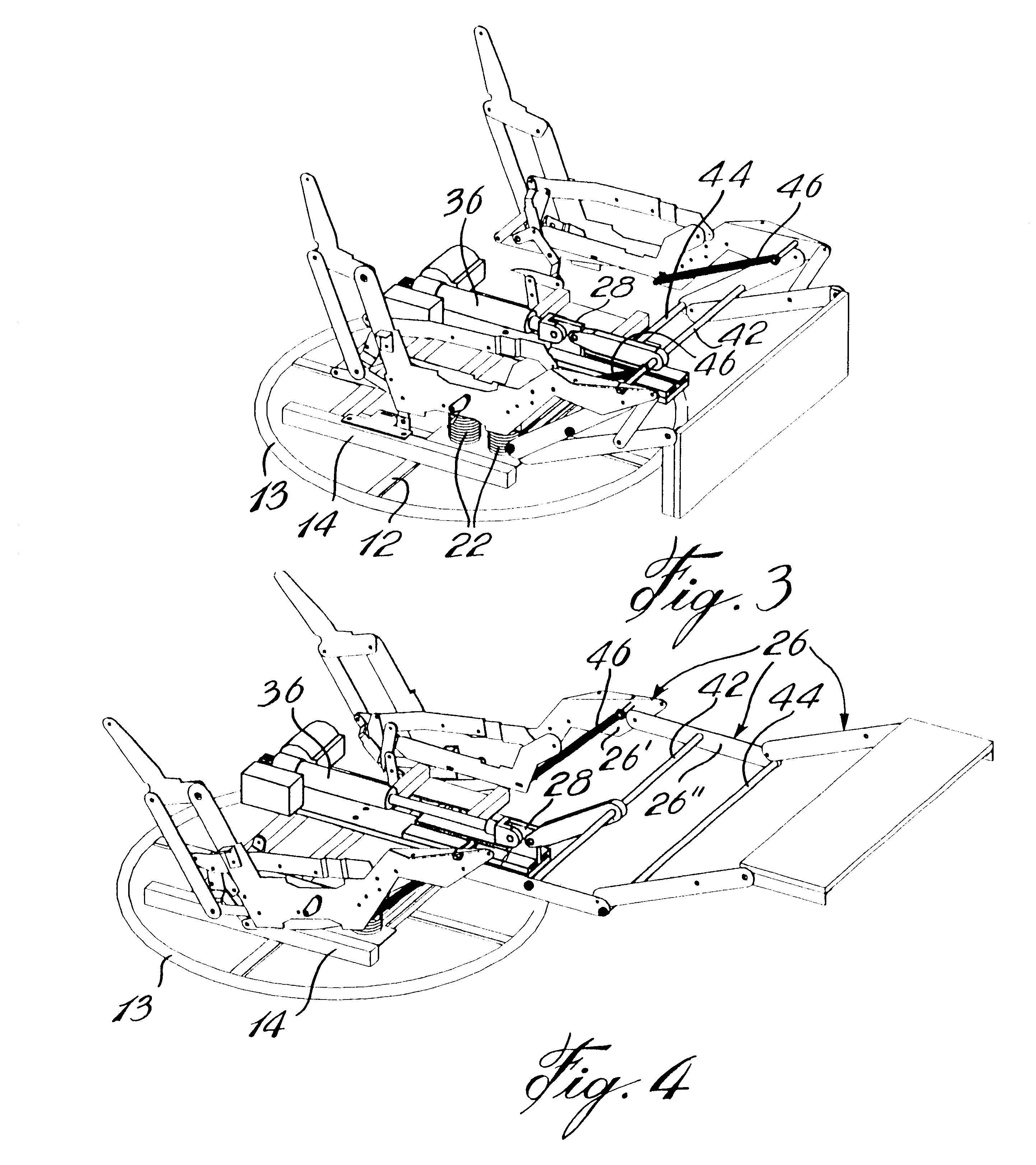 Reclining motorized multi-position chair with rocking and pivoting action