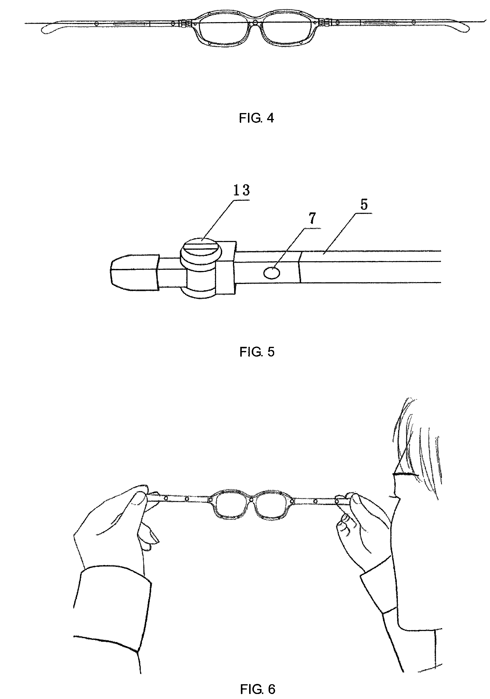 Spectacle frame with vision training function