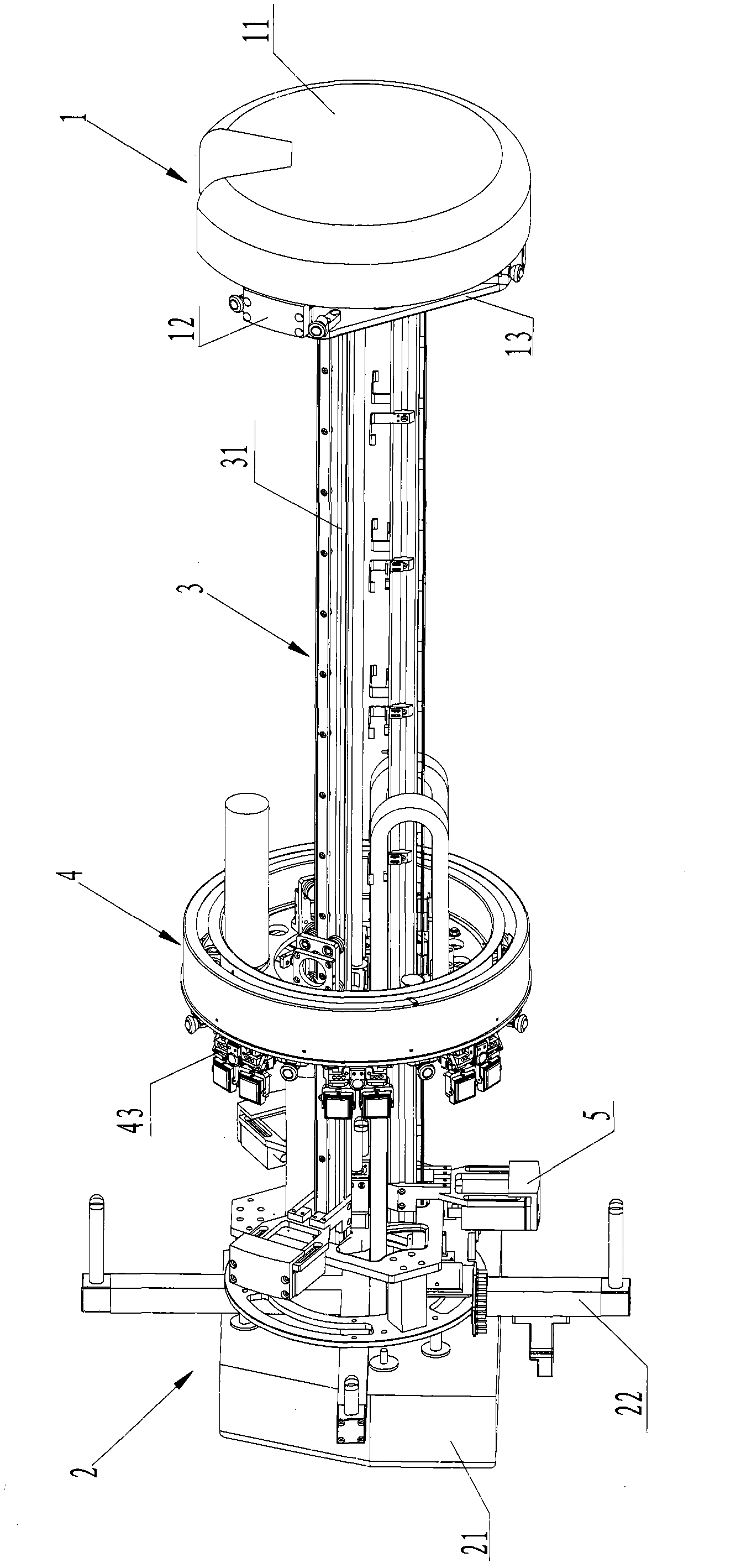 Automatic detection device and positioning method for weld joint at safe end of nuclear reactor pressure vessel