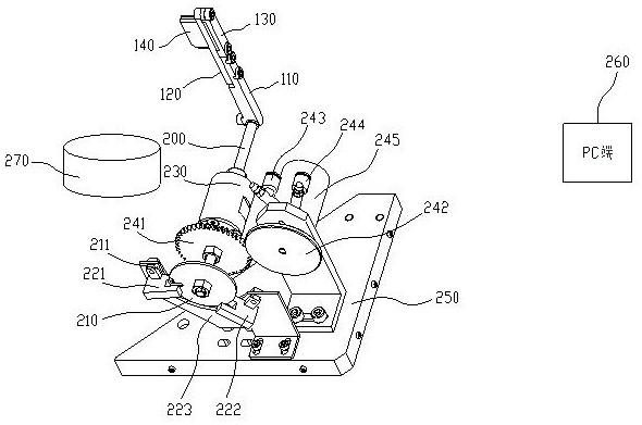 Knocking rod device for PIC coating equipment