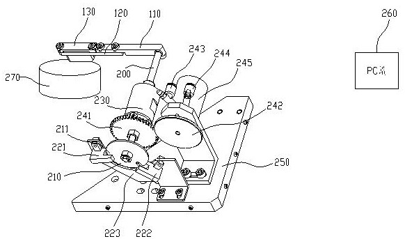 Knocking rod device for PIC coating equipment