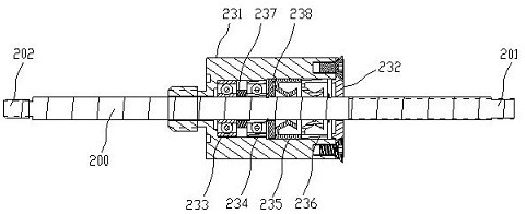 Knocking rod device for PIC coating equipment