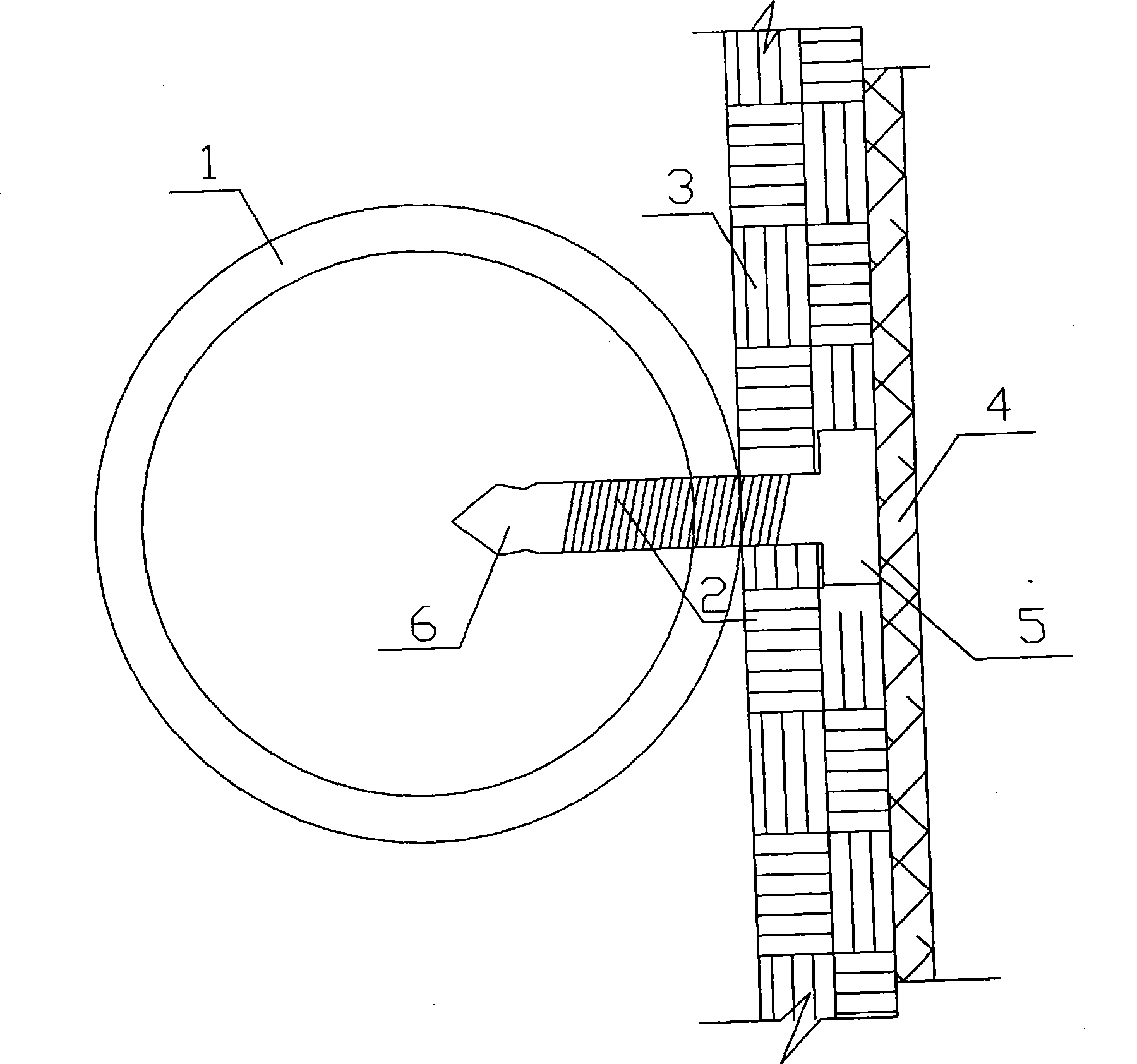 Template for curved surface dry concrete construction