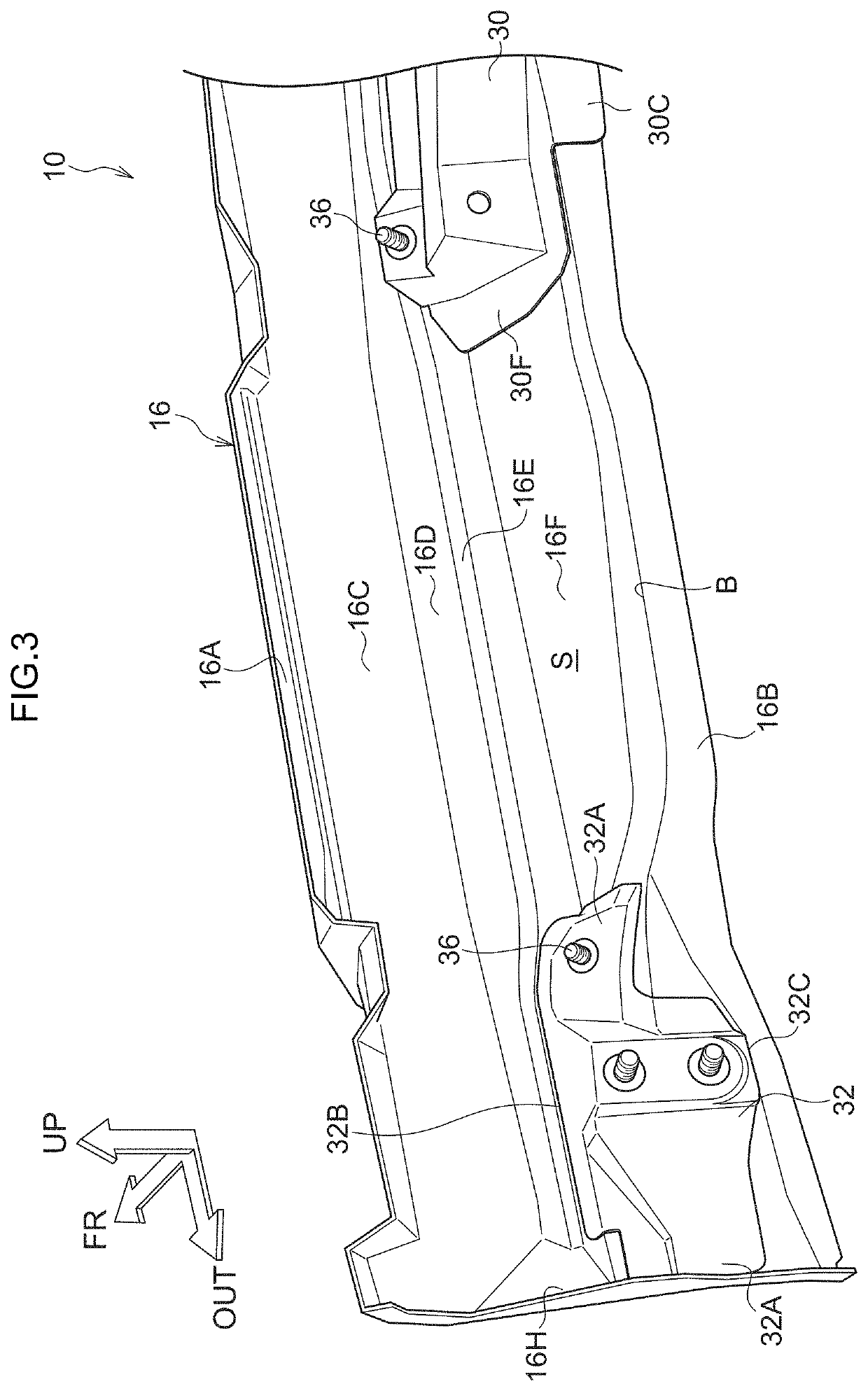 Vehicle front portion structure