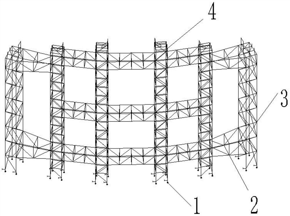 Combined support system for installation of large special-shaped components and method of use