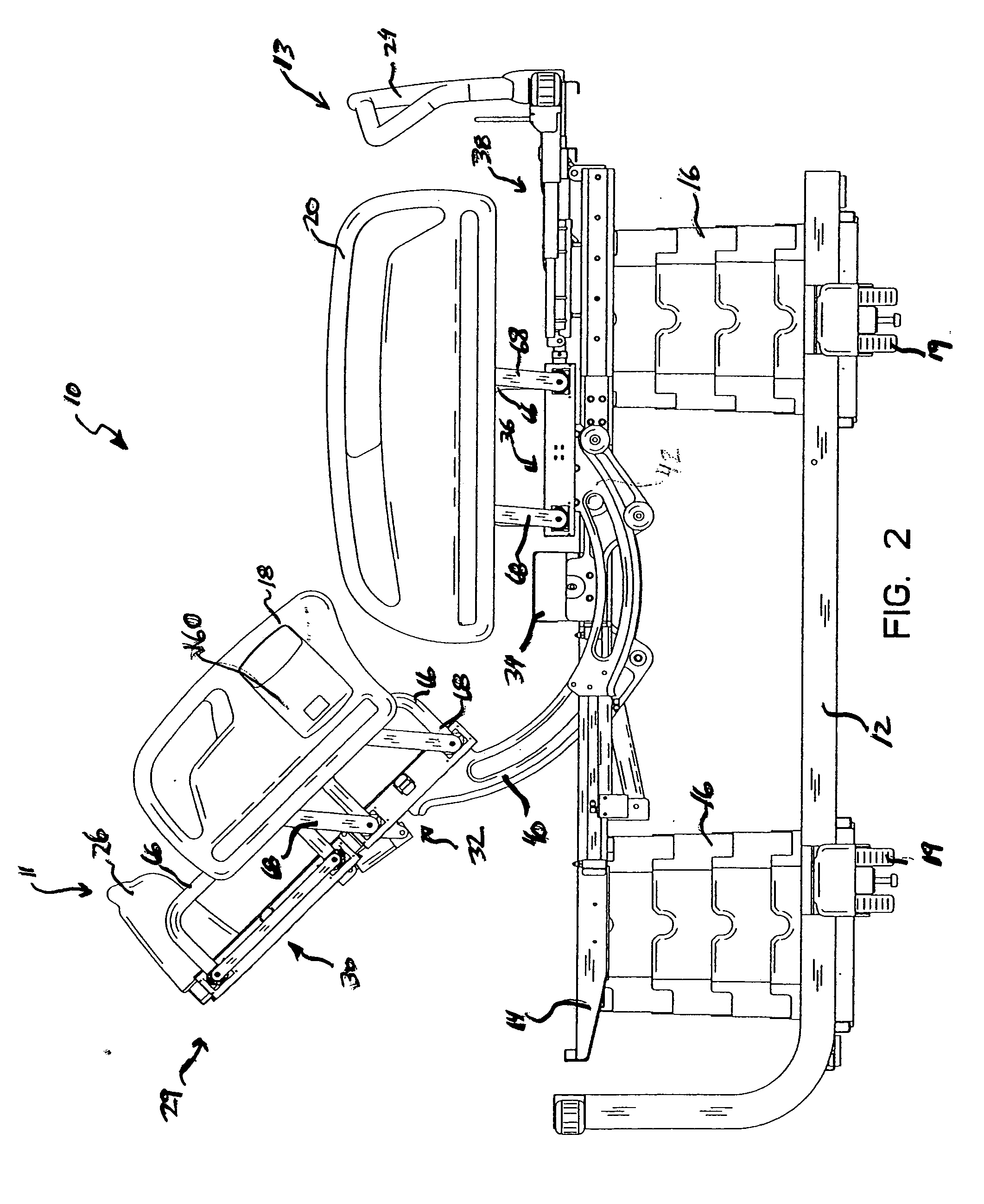 Patient support having powered adjustable width