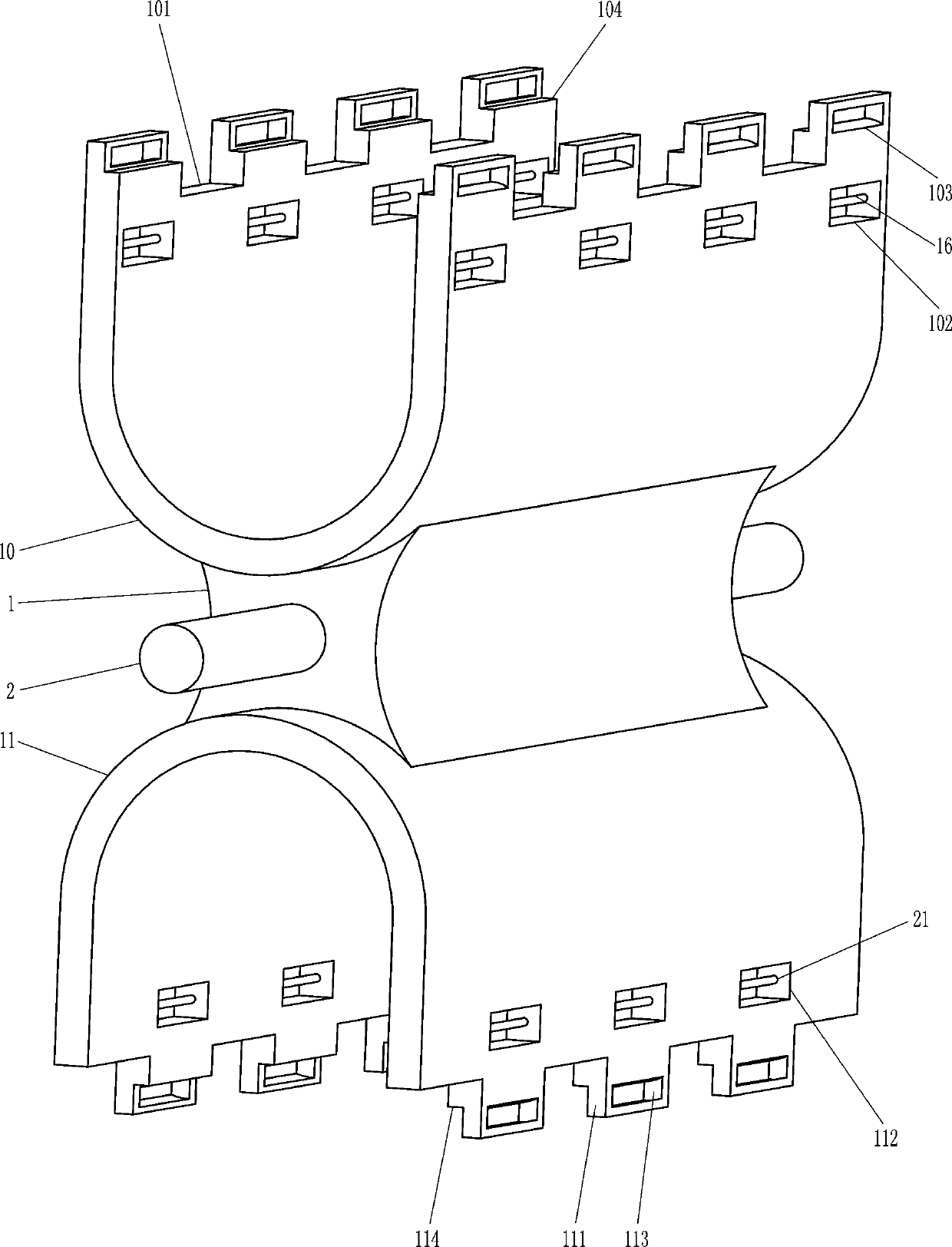 Clamping device for installation of linear motor magnet