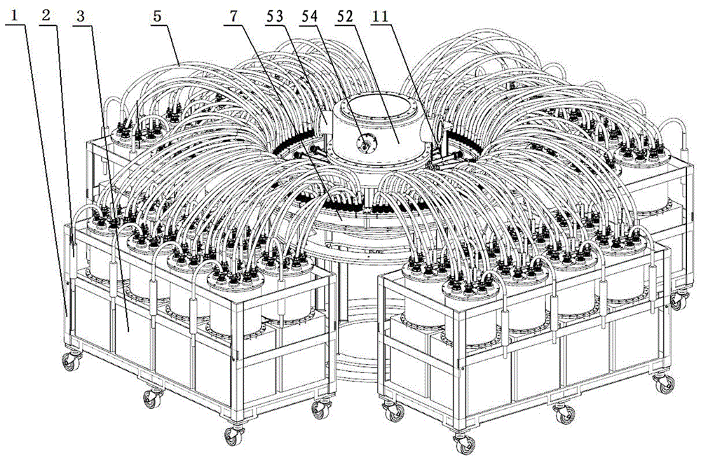 A strong pulse current device for cable transmission and multi-module confluence