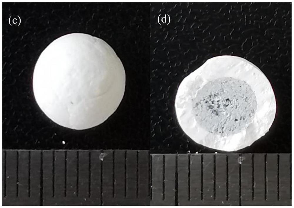 Phase-change heat-storage large capsule with metal core material coated with ceramic shell and preparation method of phase-change heat-storage large capsule