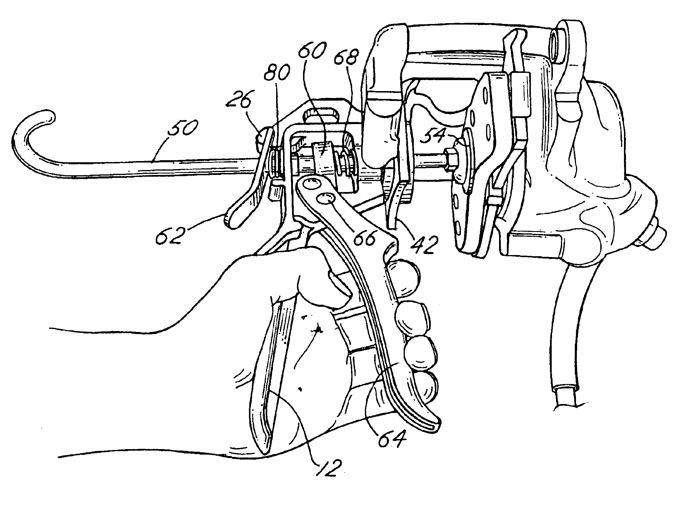 Disc brake pad spreading tool