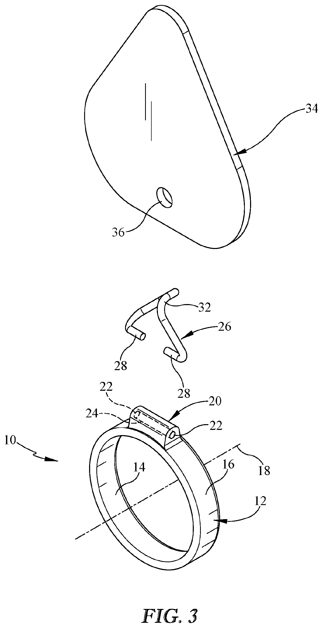 Flip ring for holding a guitar pick