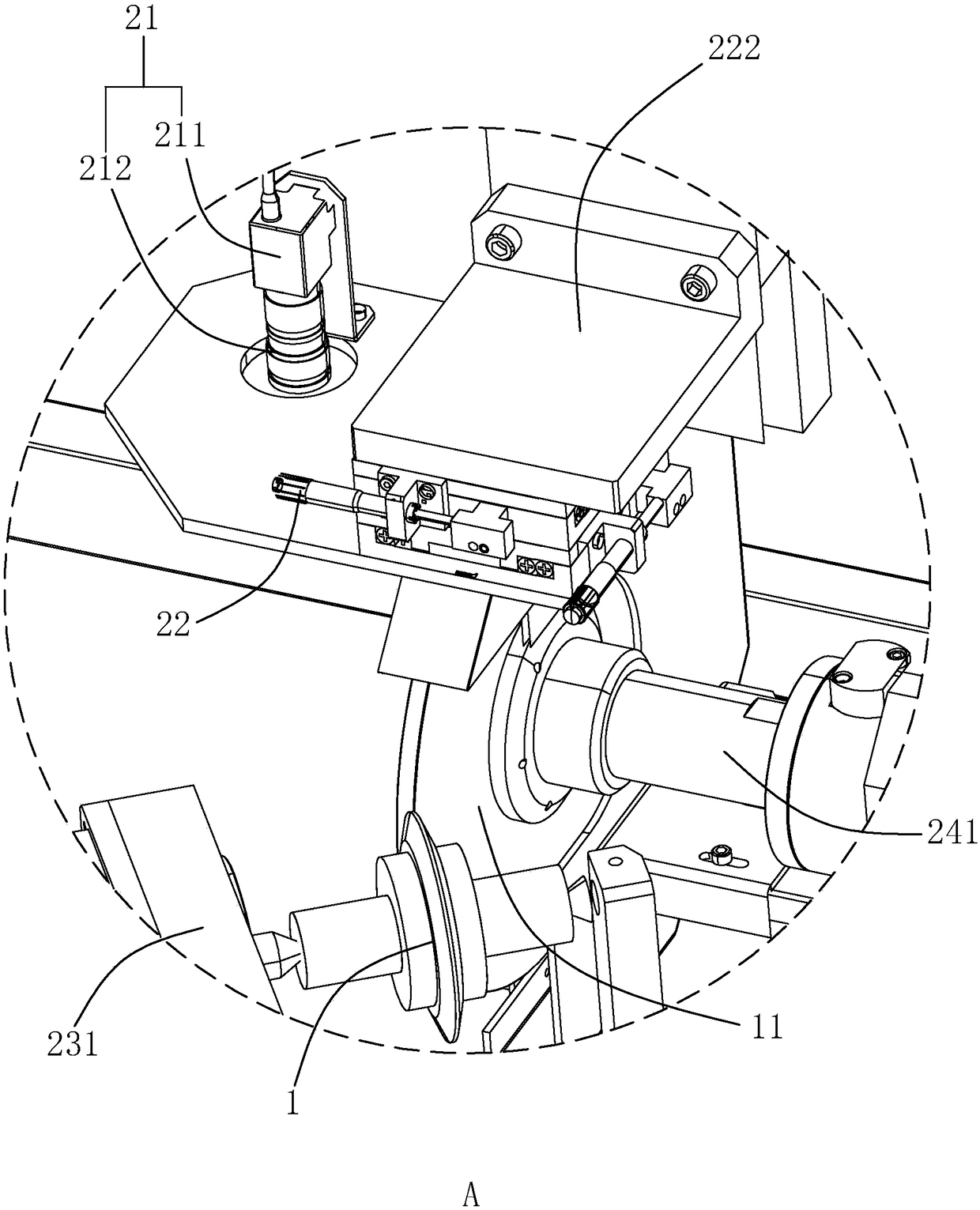 Digital detection system based on diamond roller dressing grinding machine