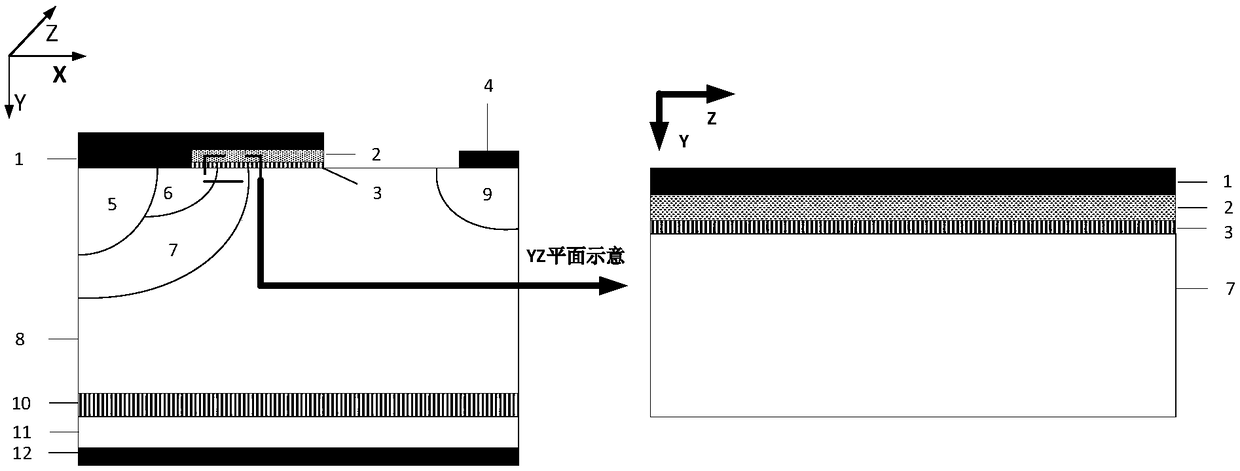 Horizontal diode device