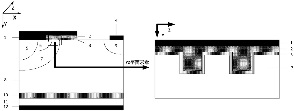 Horizontal diode device