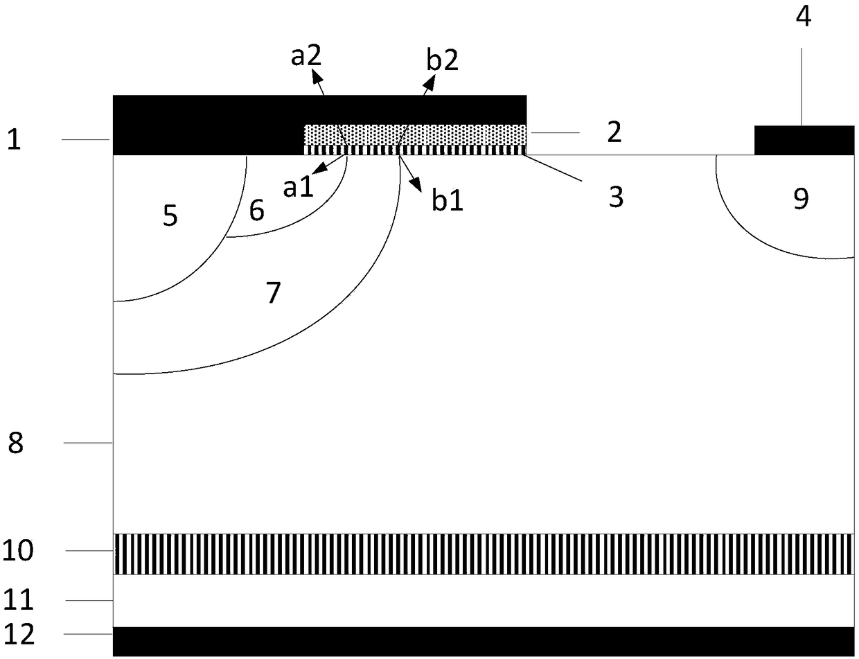 Horizontal diode device