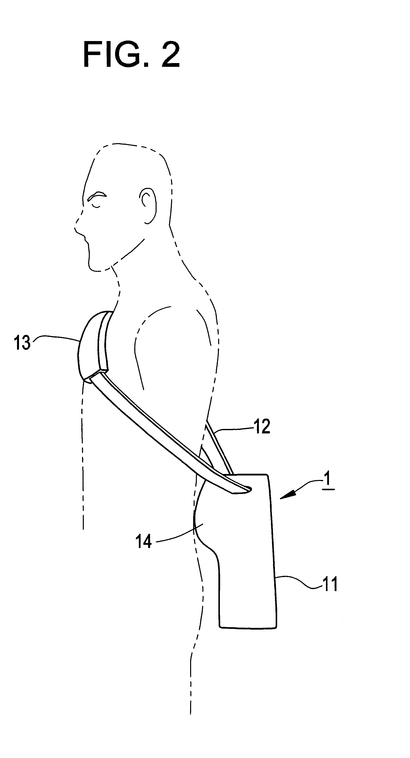 Shoulder carrier with inflatable lumbar support