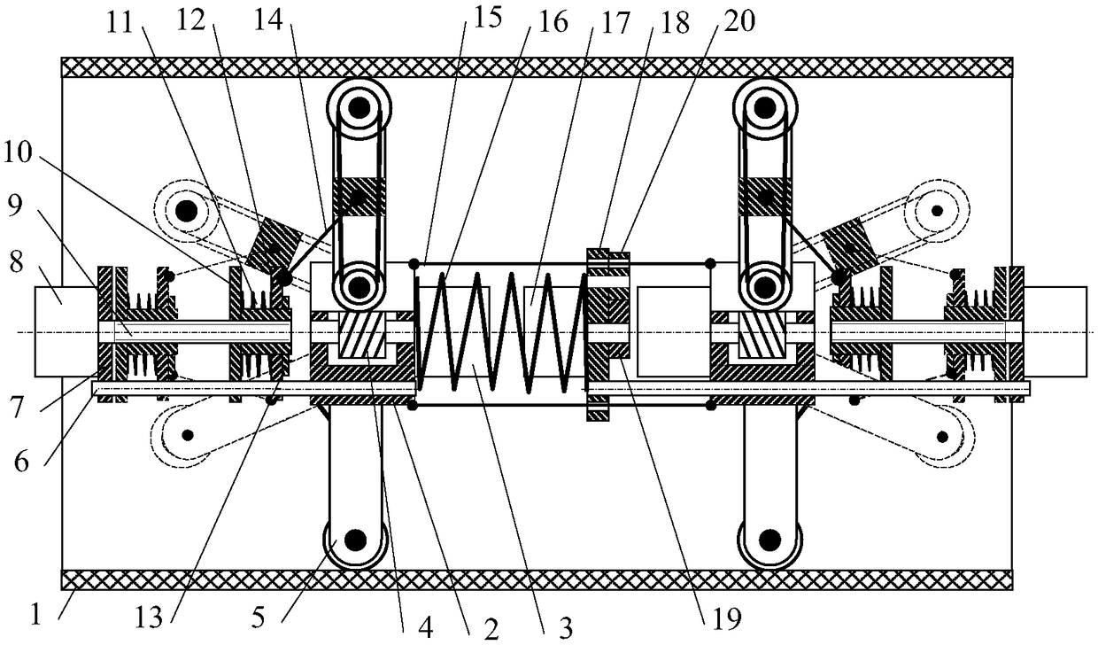 Pipeline flexible crawling robot