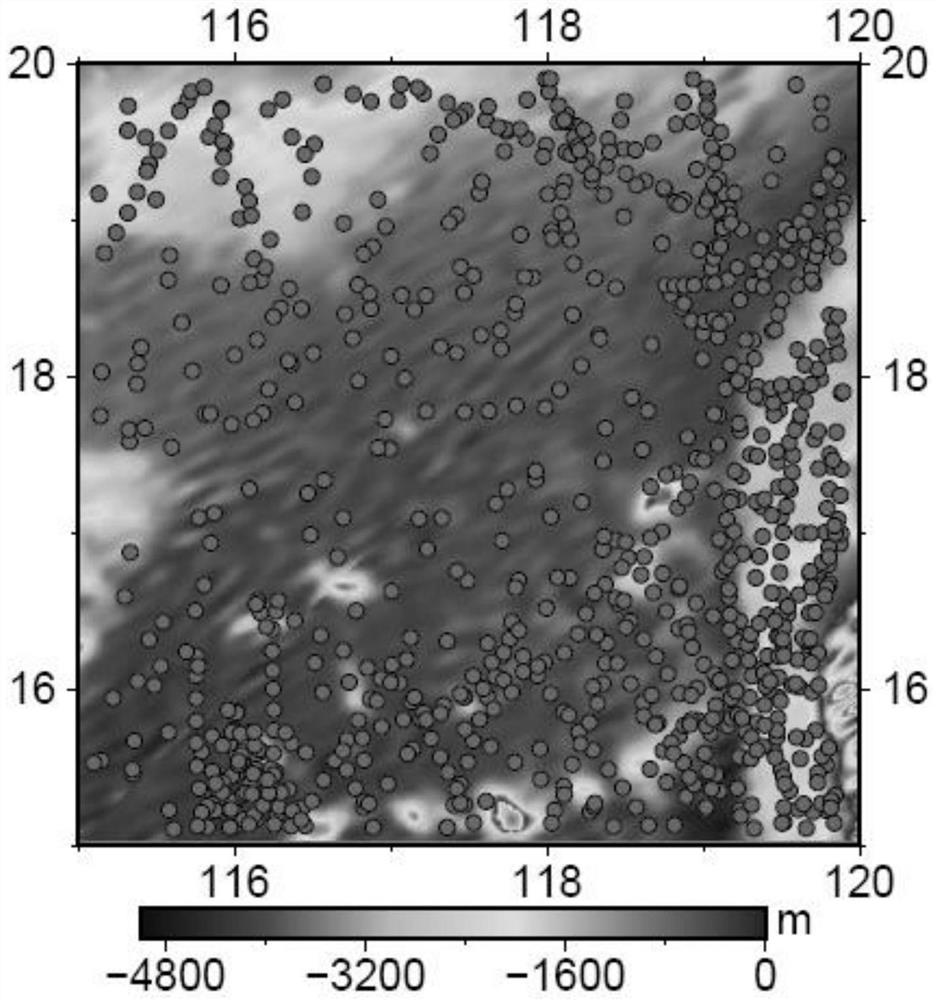 Method for inverting high-resolution submarine topography nonlinearity through local sea area disturbance gravity data