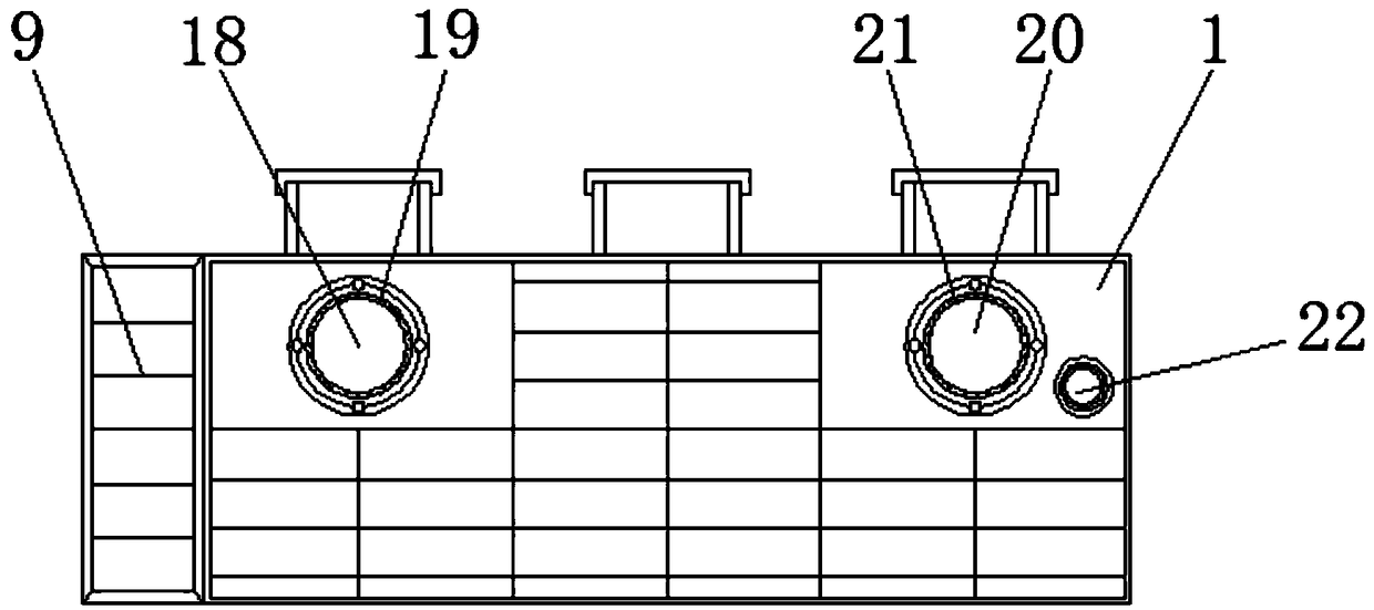 Odorless buried wastewater discharge device for battery automatic production