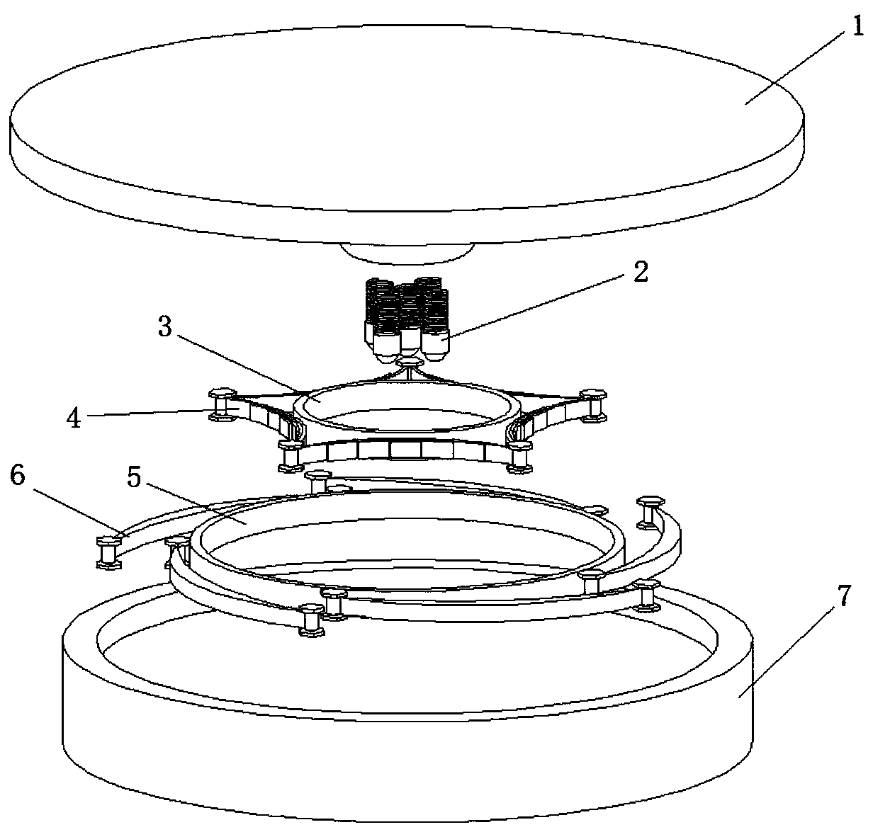 Support for shock absorption and isolation of bridge