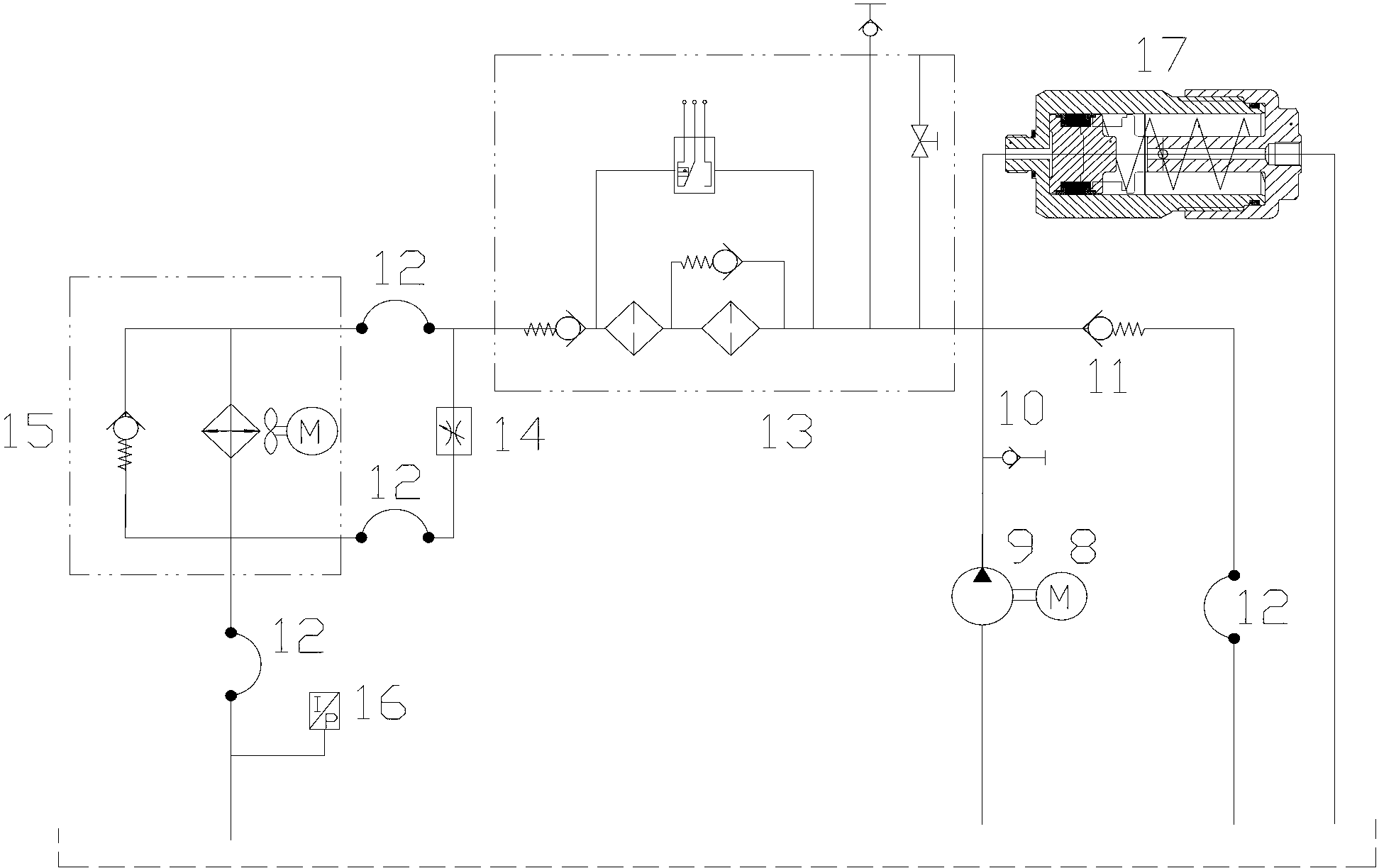 Wind-powered lubrication system with pressure buffer